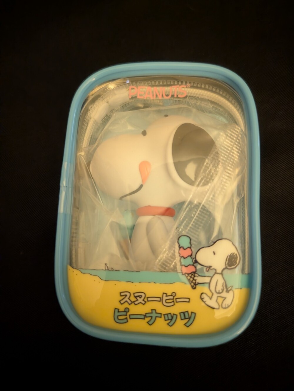 Rokimoto Peanuts Snoopy Chase Case - Ice Cream Snoopy & beach Pouch 1/12 rare.